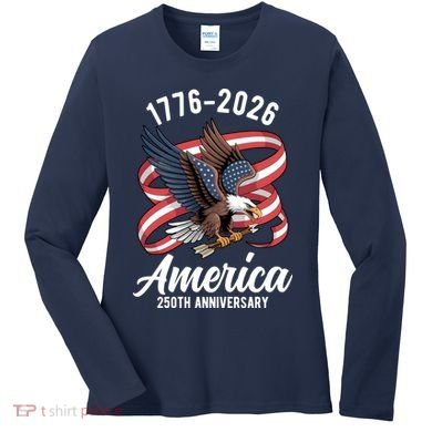 America 250th Anniversary 1776-2026 Eagle USA Women's Long Sleeve Shirt