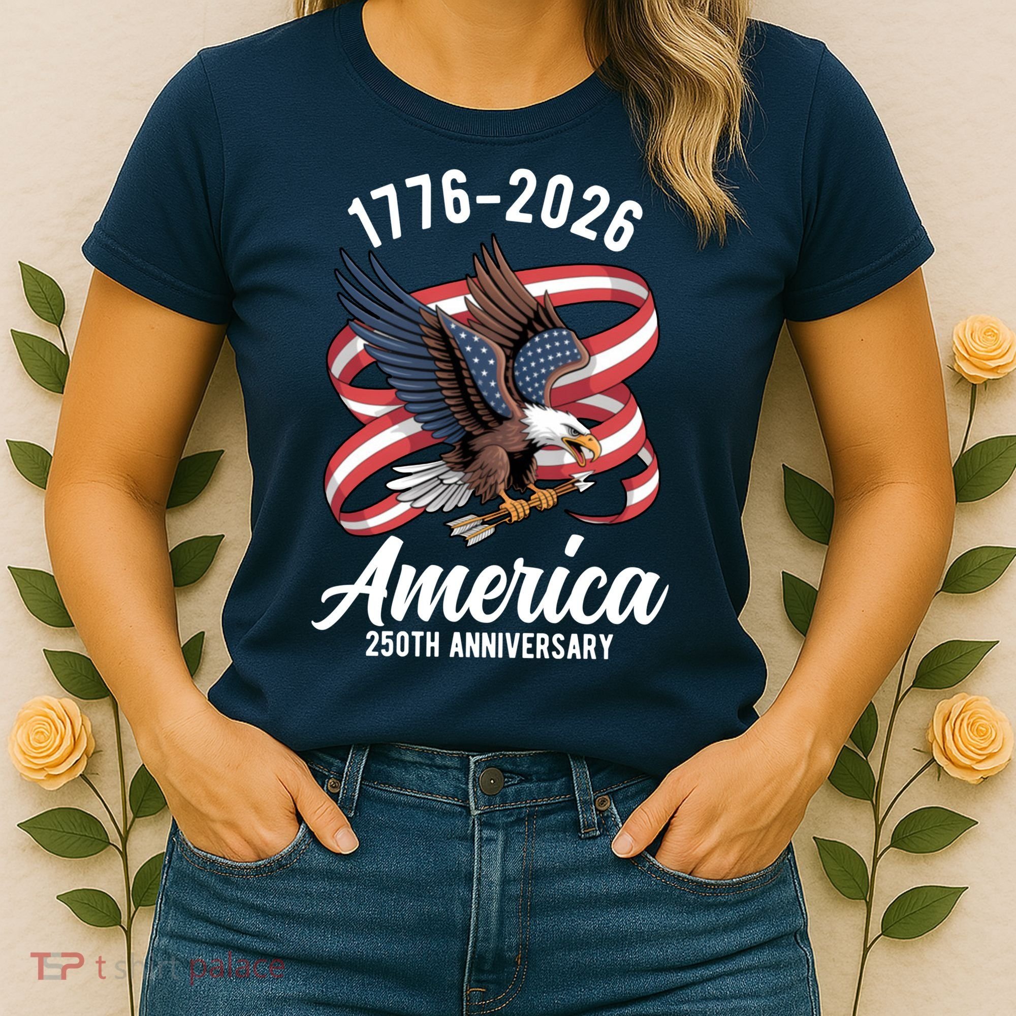 America 250th Anniversary 1776-2026 Eagle USA Women's T-Shirt