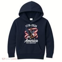 America 250th Anniversary 1776-2026 Eagle USA Kids Hoodie thumb 0