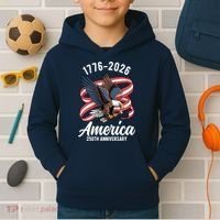 America 250th Anniversary 1776-2026 Eagle USA Kids Hoodie thumb 2