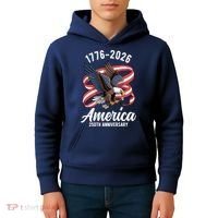 America 250th Anniversary 1776-2026 Eagle USA Kids Hoodie thumb 4