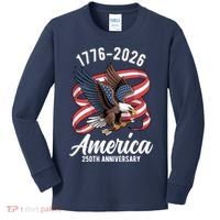 America 250th Anniversary 1776-2026 Eagle USA Kids Long Sleeve Shirt thumb 0
