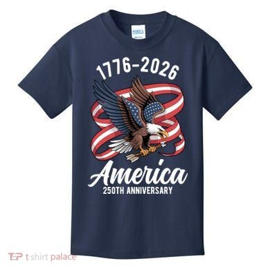 America 250th Anniversary 1776-2026 Eagle USA Kids T-Shirt