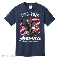 America 250th Anniversary 1776-2026 Eagle USA Kids T-Shirt thumb 0