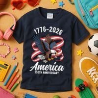 America 250th Anniversary 1776-2026 Eagle USA Kids T-Shirt thumb 3