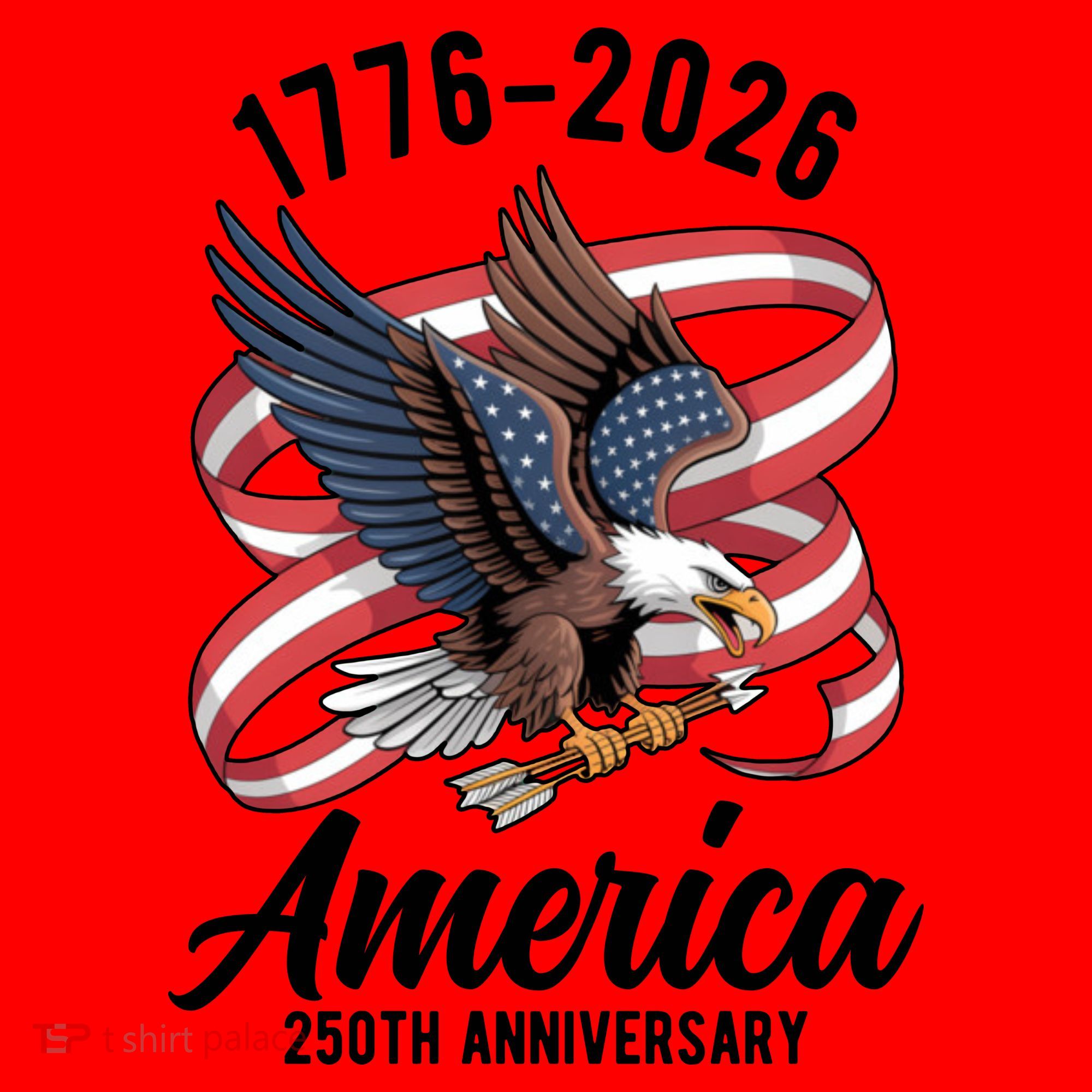 America 250th Anniversary 1776-2026 Eagle USA Santa Hat