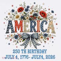 America 250th Birthday 2026 Patriotic Floral USA Women's Hoodie thumb 2