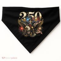 America 250 Ben Franklin Riding Eagle Celebration USA-Made Doggie Bandana thumb 0