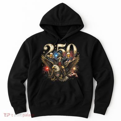 America 250 Ben Franklin Riding Eagle Celebration Hoodie