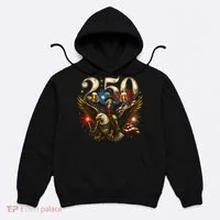 America 250 Ben Franklin Riding Eagle Celebration Hoodie thumb 0