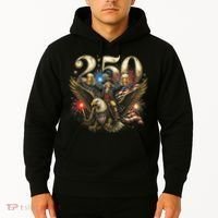 America 250 Ben Franklin Riding Eagle Celebration Hoodie thumb 2