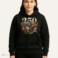 America 250 Ben Franklin Riding Eagle Celebration Hoodie thumb 5