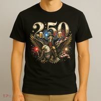 America 250 Ben Franklin Riding Eagle Celebration T-Shirt thumb 3