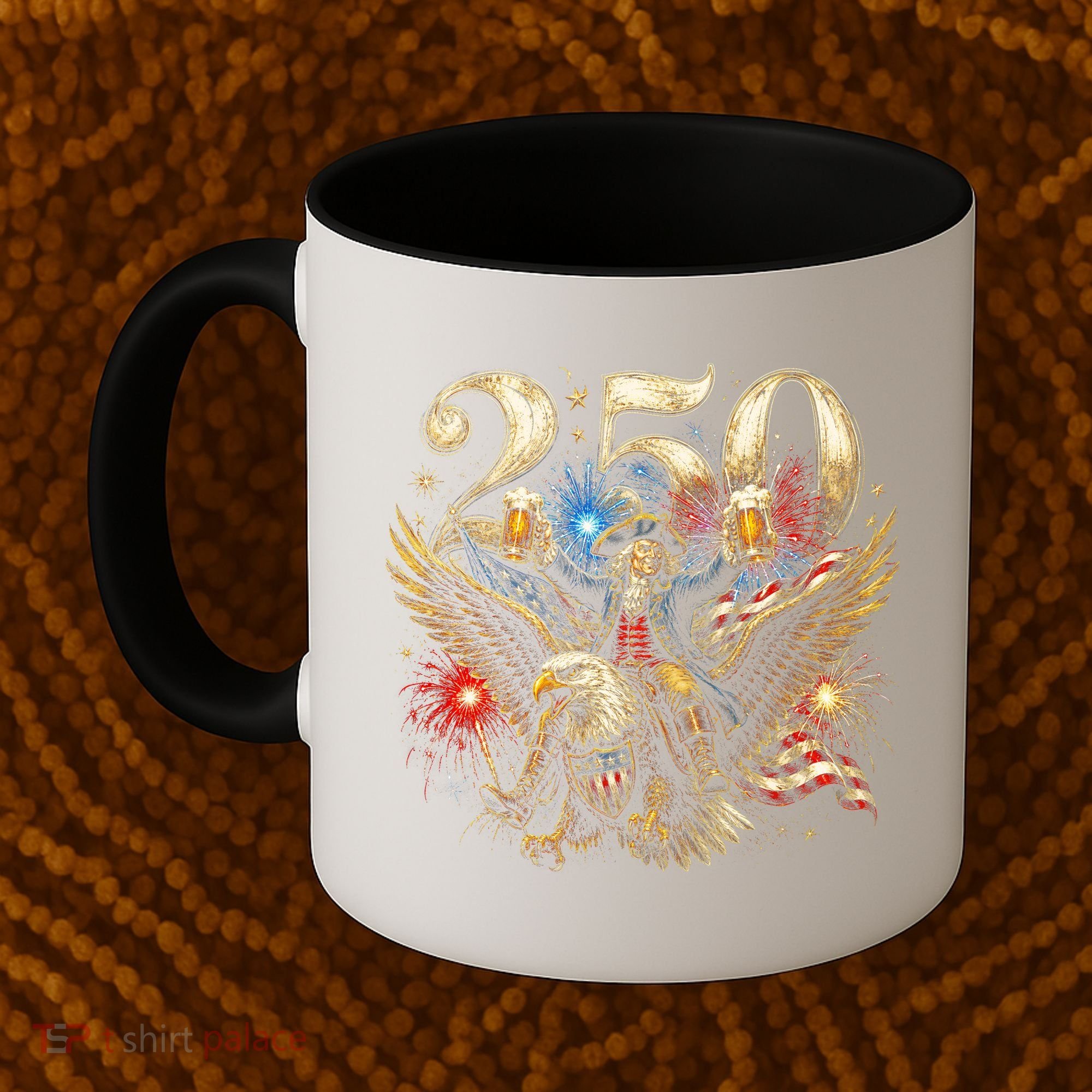 America 250 Ben Franklin Riding Eagle Celebration Coffee Mug