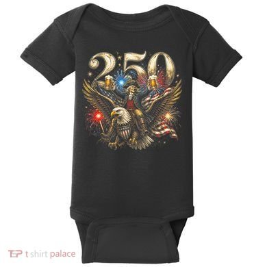 America 250 Ben Franklin Riding Eagle Celebration Baby Bodysuit