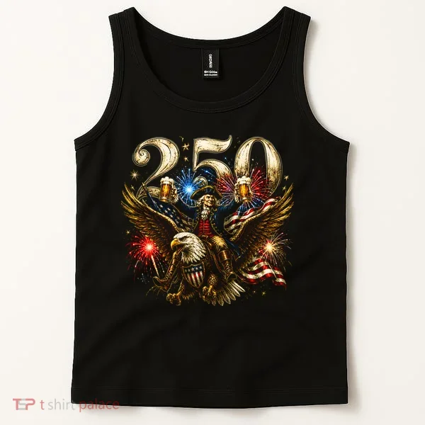 America 250 Ben Franklin Riding Eagle Celebration Tank Top
