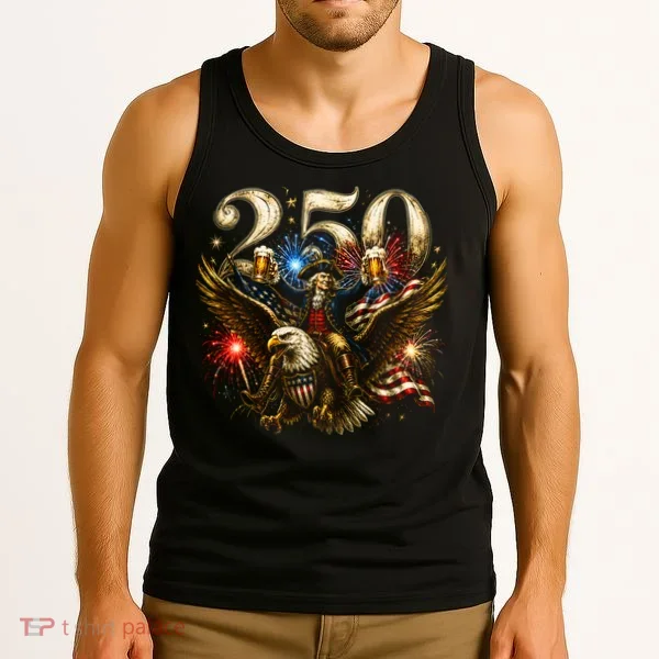 America 250 Ben Franklin Riding Eagle Celebration Tank Top