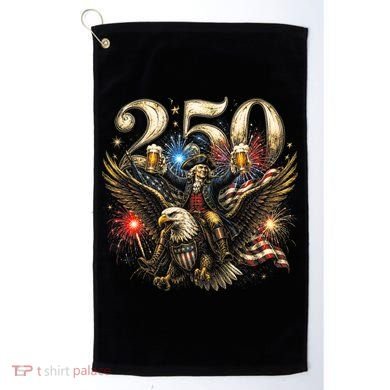 America 250 Ben Franklin Riding Eagle Celebration Golf Towel
