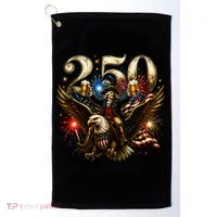 America 250 Ben Franklin Riding Eagle Celebration Golf Towel thumb 0