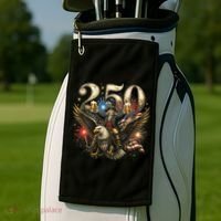 America 250 Ben Franklin Riding Eagle Celebration Golf Towel thumb 2