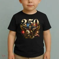 America 250 Ben Franklin Riding Eagle Celebration Toddler T-Shirt thumb 2