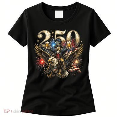 America 250 Ben Franklin Riding Eagle Celebration Women's T-Shirt