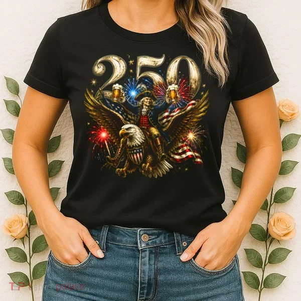America 250 Ben Franklin Riding Eagle Celebration Women's T-Shirt