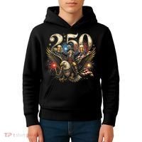 America 250 Ben Franklin Riding Eagle Celebration Kids Hoodie thumb 4