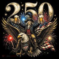 America 250 Ben Franklin Riding Eagle Celebration Kids Long Sleeve Shirt thumb 2