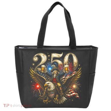 America 250 Ben Franklin Riding Eagle Celebration Tote Bag
