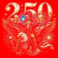 America 250 Ben Franklin Riding Eagle Celebration Santa Hat thumb 1