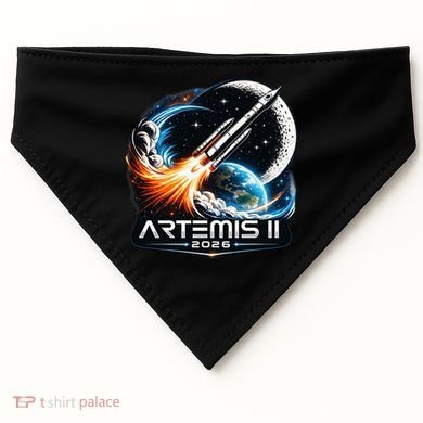 Artemis 2 Back To The Moon 2026 USA-Made Doggie Bandana