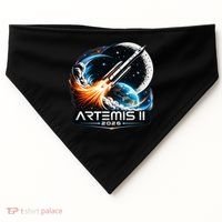Artemis 2 Back To The Moon 2026 USA-Made Doggie Bandana thumb 0
