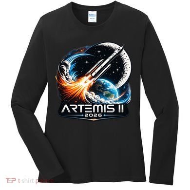 Artemis 2 Back To The Moon 2026 Women's Long Sleeve Shirt