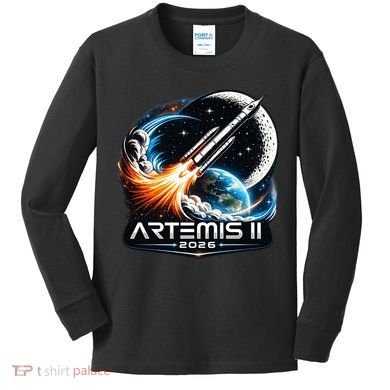 Artemis 2 Back To The Moon 2026 Kids Long Sleeve Shirt