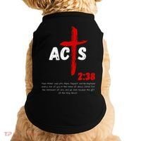 Acts 238 Baptized In Jesus Name Cross Pentecostal Apostolic Doggie Tank thumb 0