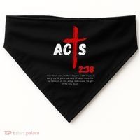 Acts 238 Baptized In Jesus Name Cross Pentecostal Apostolic USA-Made Doggie Bandana thumb 0