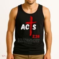 Acts 238 Baptized In Jesus Name Cross Pentecostal Apostolic Tank Top thumb 3