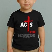 Acts 238 Baptized In Jesus Name Cross Pentecostal Apostolic Toddler T-Shirt thumb 2
