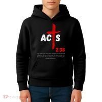 Acts 238 Baptized In Jesus Name Cross Pentecostal Apostolic Kids Hoodie thumb 4