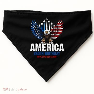 America's 250th Birthday Eagle Patriot Anniversary USA-Made Doggie Bandana