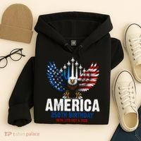 America's 250th Birthday Eagle Patriot Anniversary Hoodie thumb 4