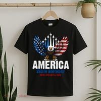 America's 250th Birthday Eagle Patriot Anniversary T-Shirt thumb 2