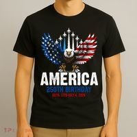 America's 250th Birthday Eagle Patriot Anniversary T-Shirt thumb 3