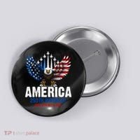 America's 250th Birthday Eagle Patriot Anniversary Button thumb 0