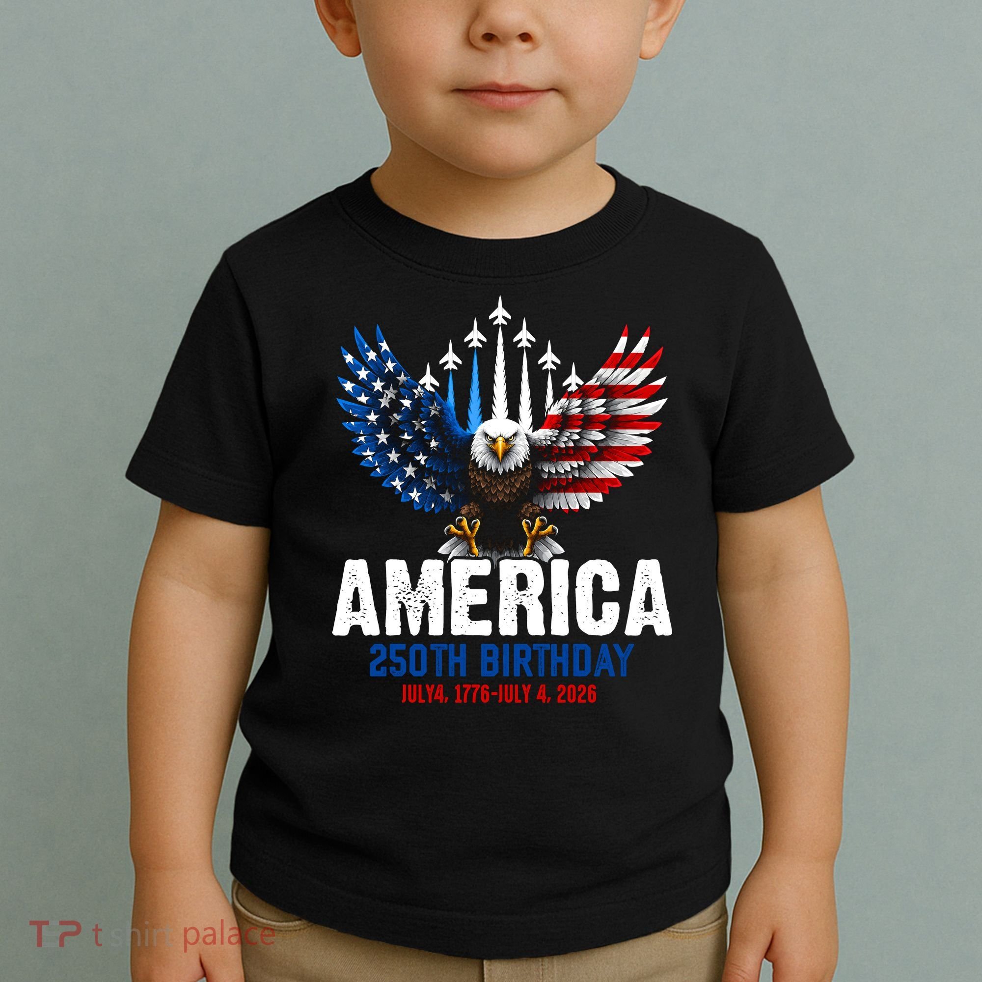 America's 250th Birthday Eagle Patriot Anniversary Toddler T-Shirt