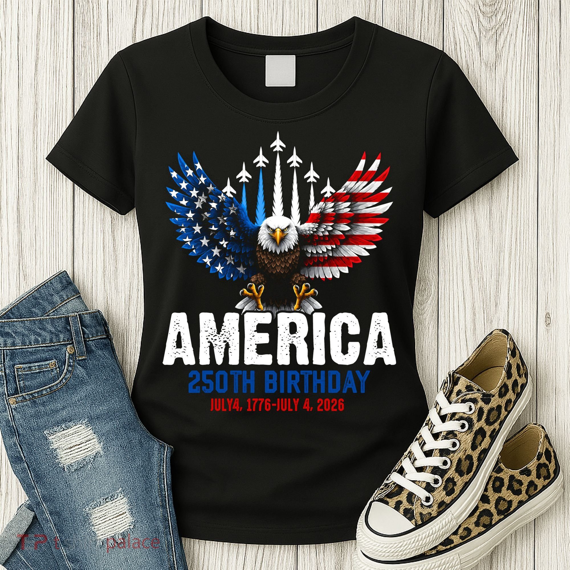 America's 250th Birthday Eagle Patriot Anniversary Women's T-Shirt