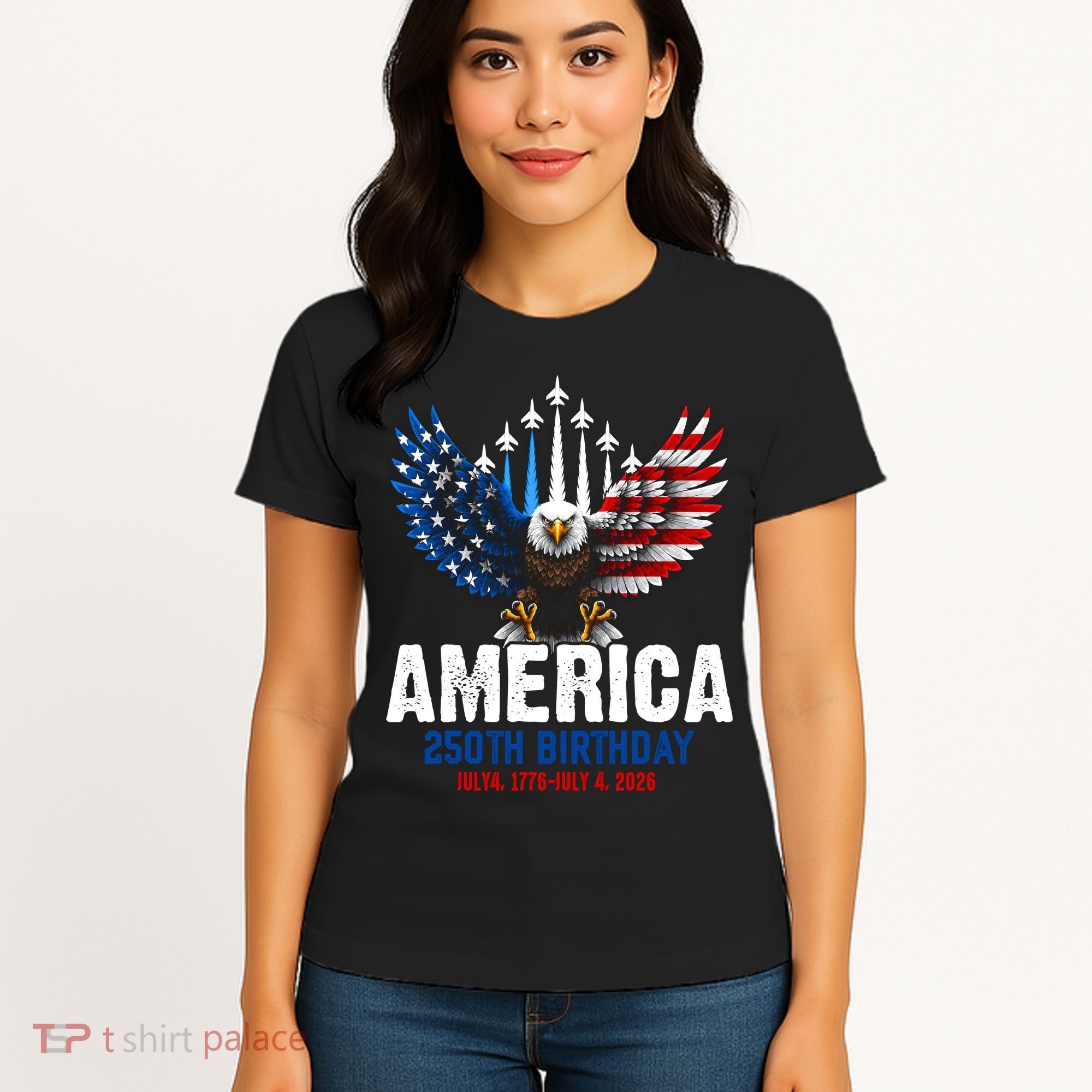 America's 250th Birthday Eagle Patriot Anniversary Women's T-Shirt