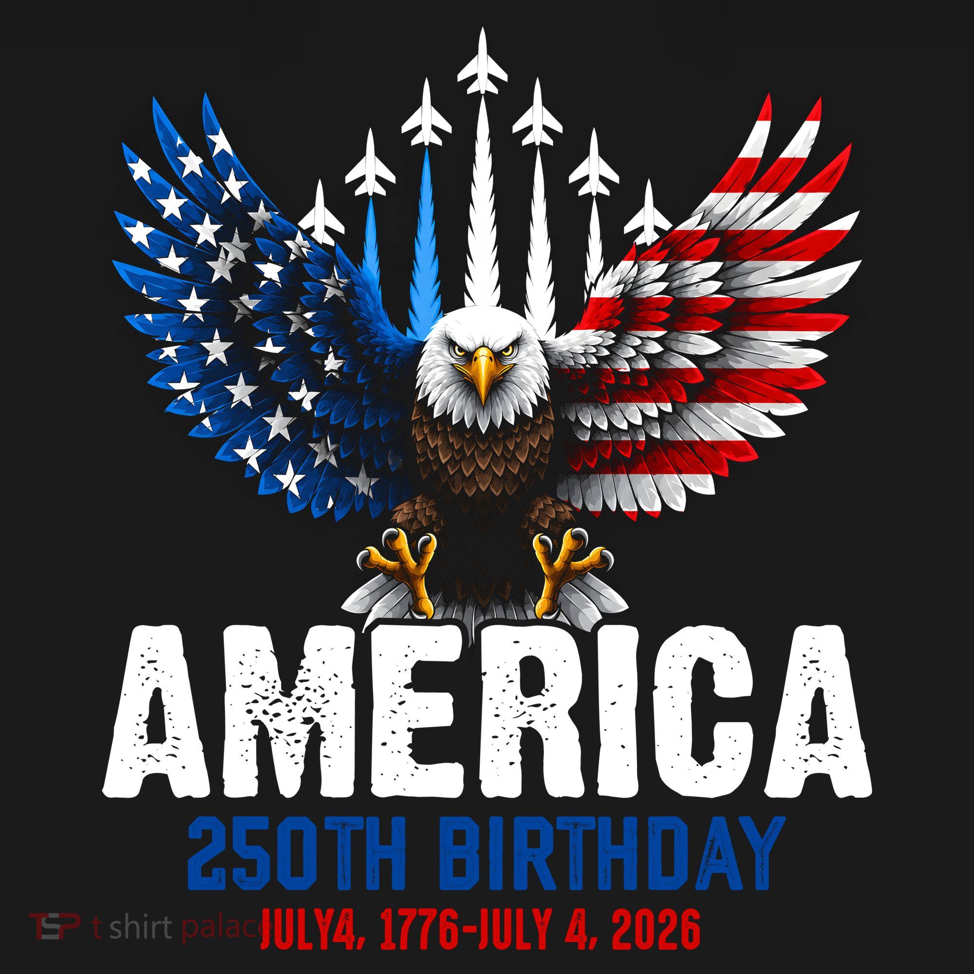 America's 250th Birthday Eagle Patriot Anniversary Women's T-Shirt