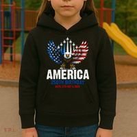America's 250th Birthday Eagle Patriot Anniversary Kids Hoodie thumb 3